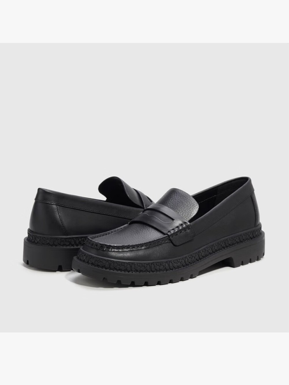 New Coach The Cooper Men's Black Leather Loafer size 11